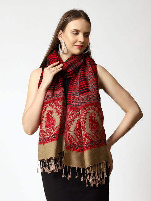 Women's Jamawar Wool Stole